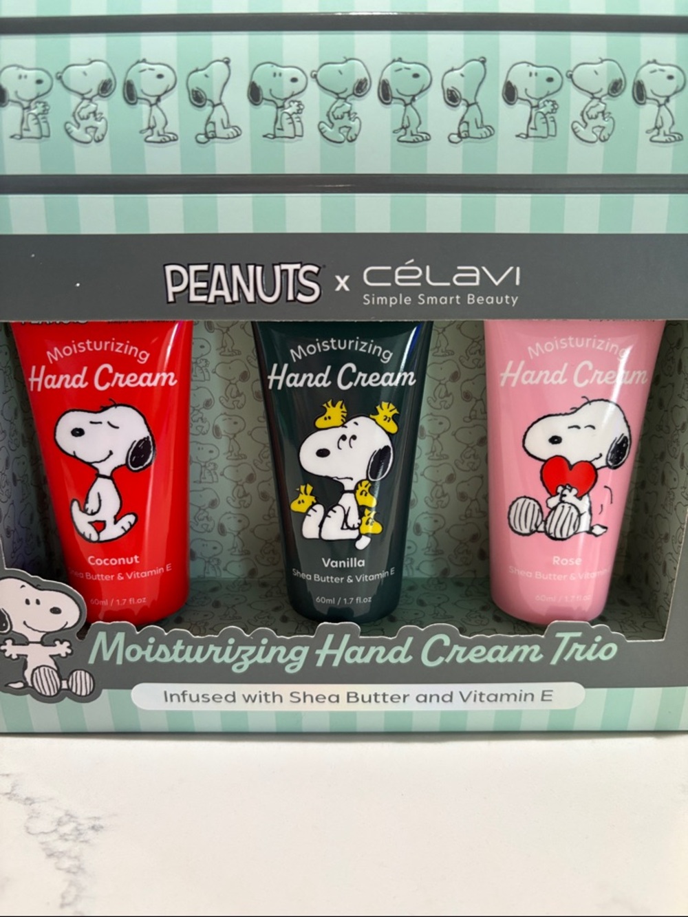Peanuts x Célavi Moisturizing Hand Cream Trio - Red, Black, Pink - Picture 2 of 8
